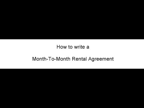 Free Printable Month to Month Rental Agreement for Landlords
