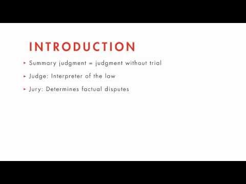 Understanding Federal Civil Procedure Rule 56 and Jury Trials