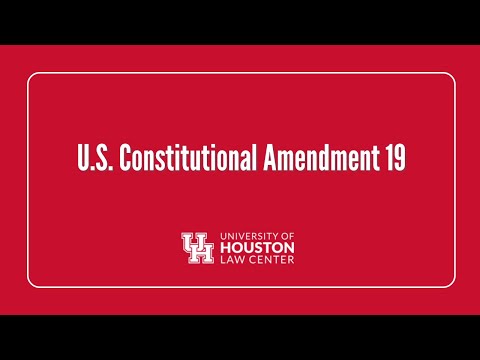 The 19th Amendment and Its Role in U.S. Legal Systems