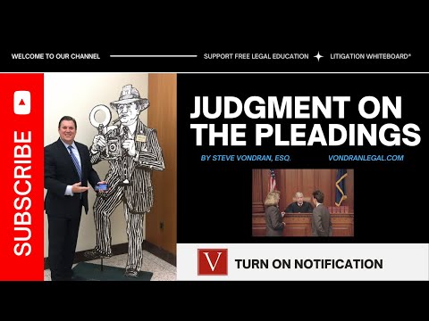 Judgment on the Pleadings in the American Legal System