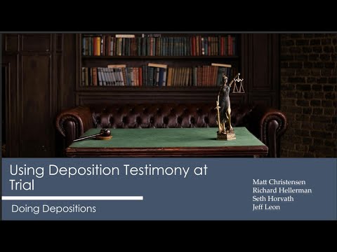 Supporting Depositions in the U.S. Jury Trial Process