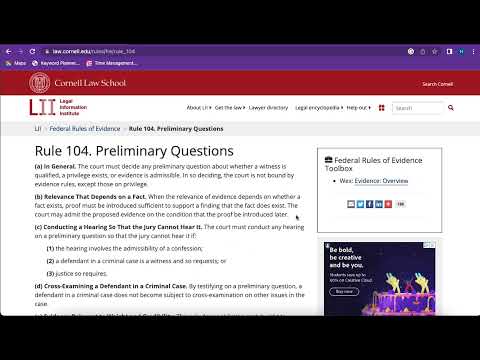 Understanding Federal Rules of Evidence 104 in U.S. Law