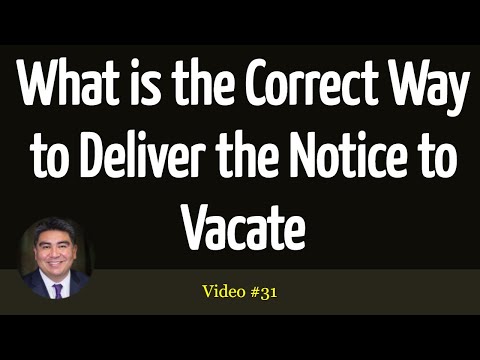 Sample Notice to Vacate Letter Under U.S. Law