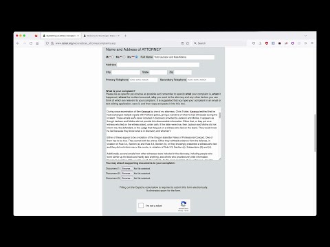 Filing a Bar Complaint Form in the U.S. Legal System